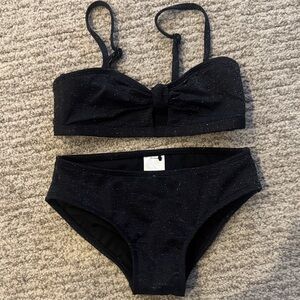 Art Class Black Bikini with Glitter Accents -NWOT